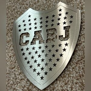 Argentina FC CABJ Boca Juniors Wall Sign Bar Decoration Stainless Steel 6 x 5.5